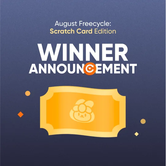 August Freecycle Scratch Card: Winner Announcement 🎉 thumbnail