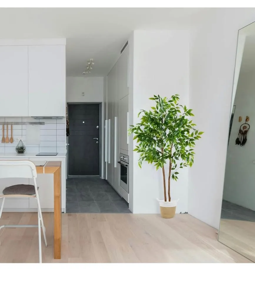 Artificial Ficus Tree, 5ft Tall Fake Ficus Tree with Basket image indicator(3)