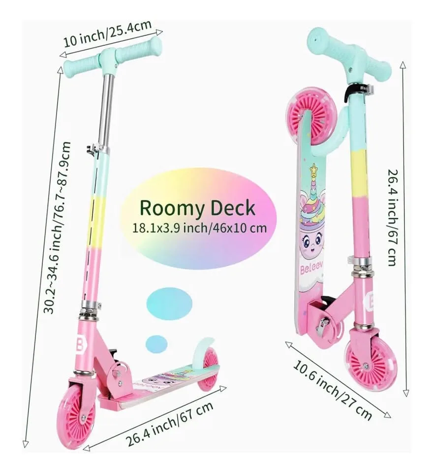 BELEEV V2 Scooter for Kids with Light-Up Wheels image indicator(8)