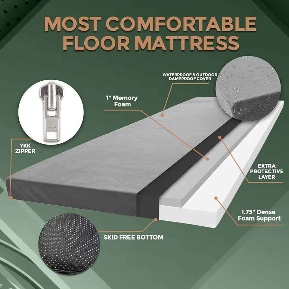Memory Foam Camping Mattress Pad - Twin - photo 4