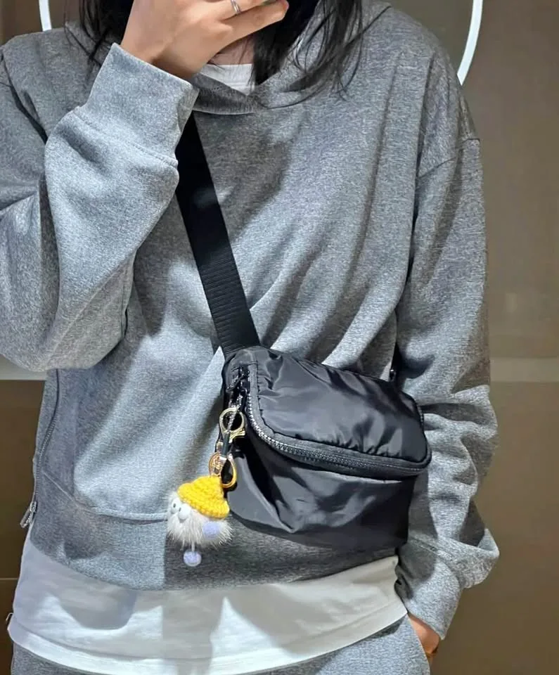 Roomy water resistance crossbody nylon bag