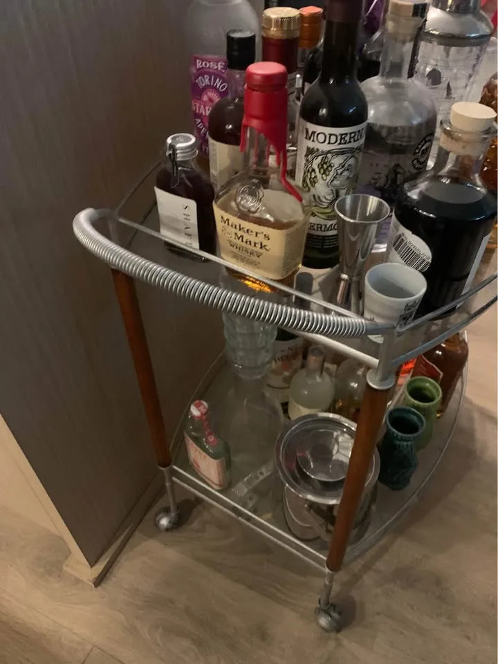 Need this gone by Nov 22 MCM Vintage Bar Cart image indicator(3)