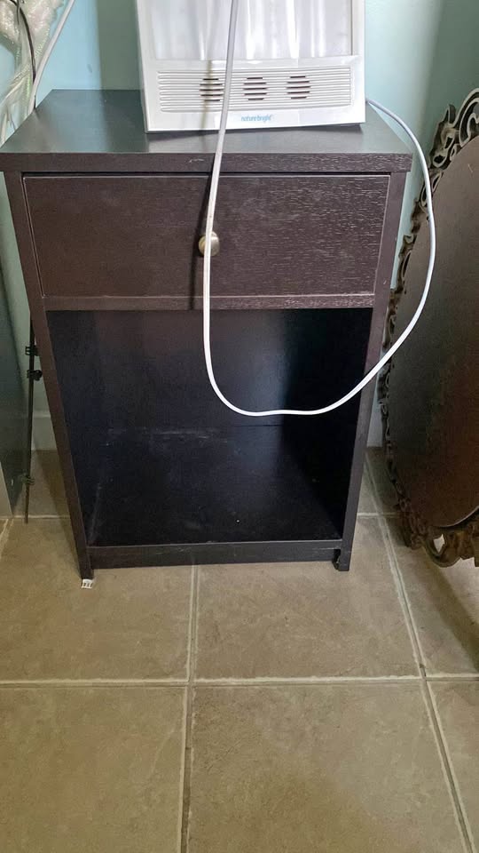 Side table (dark brown) $25