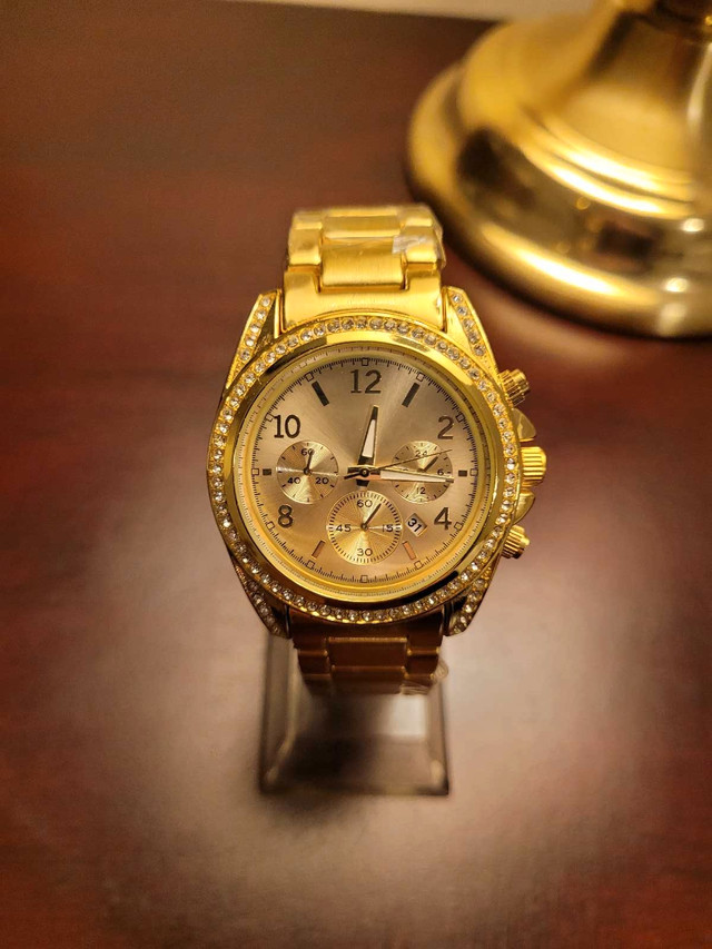 Brand New Gold Chronograph Women's Watch