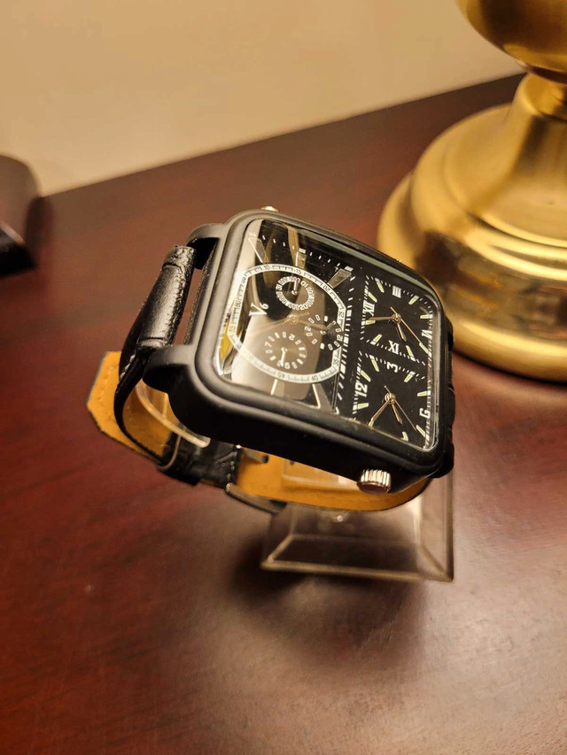 Brand New Black Multi-Dial Squared Men's Watch - photo 3