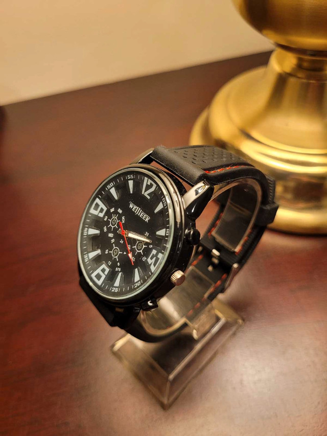 Brand New Men's Weijieer Black Analog Watch - photo 2