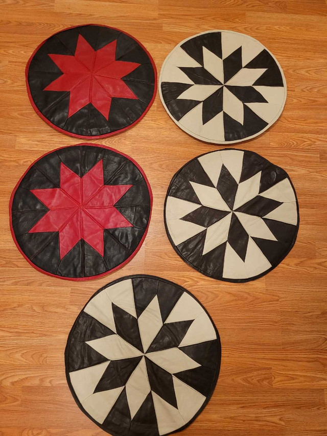 Five New Unstuffed Turkish Ottoman Leather Foot rest
