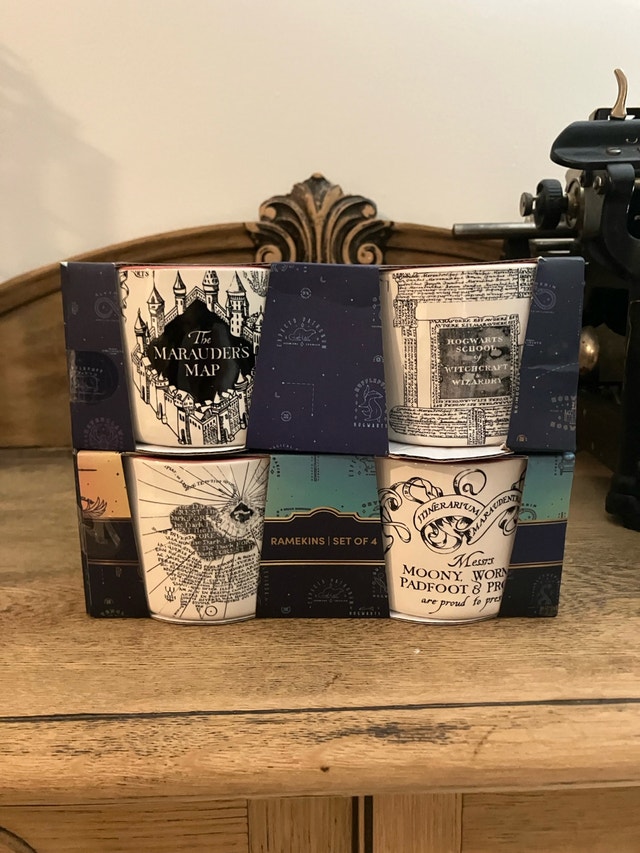 Rae Dunn Harry Potter Ramekins Marauder’s map version