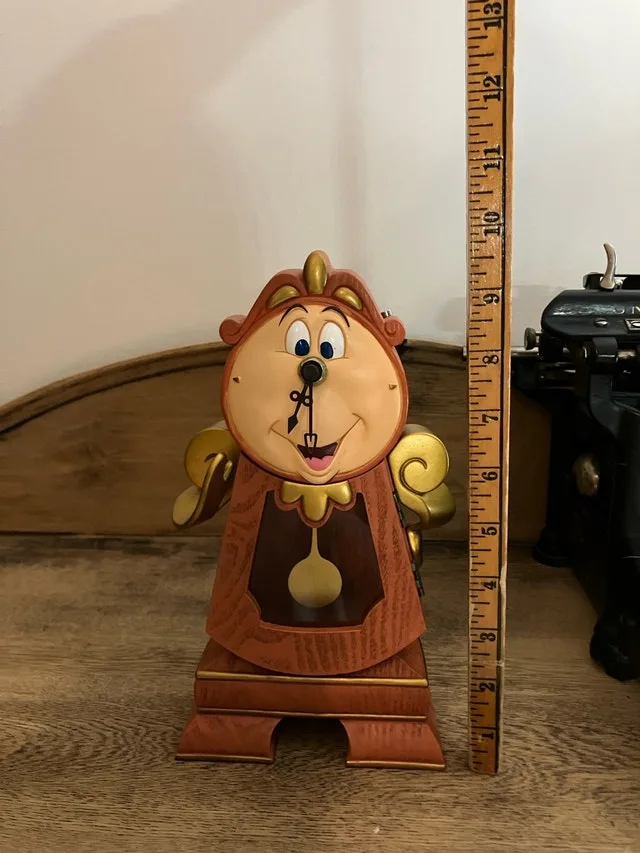 Disney Parks Cogsworth Clock Figurine 10"