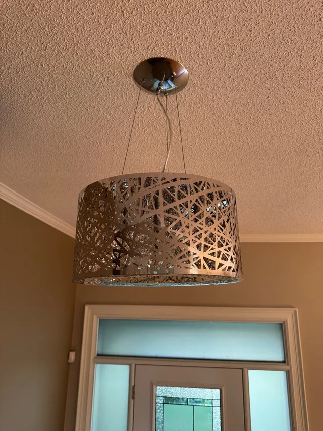 Modern Chrome Pendant Light Fixture image indicator(2)