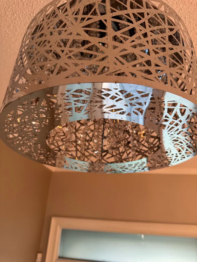 Modern Chrome Pendant Light Fixture image indicator(4)