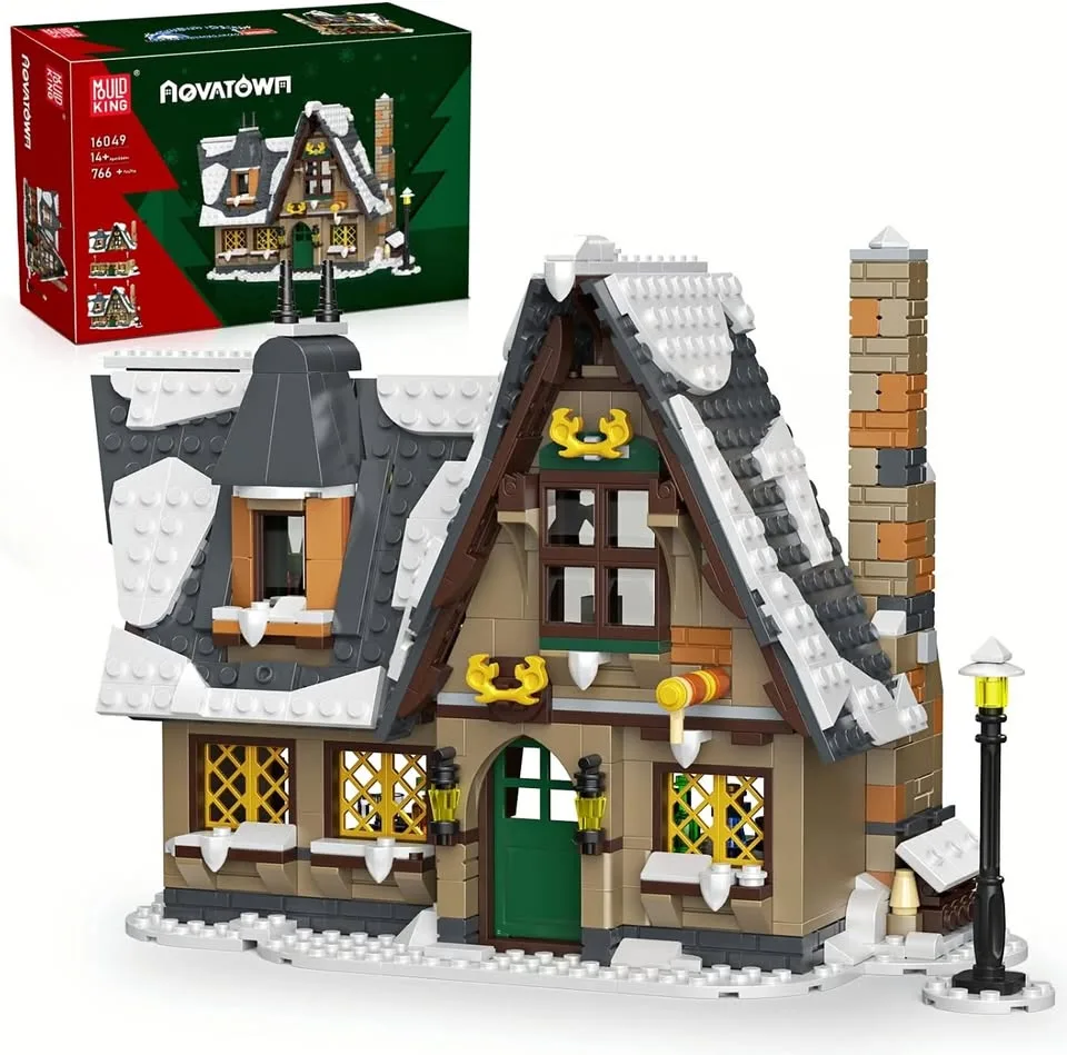 Winter village hut Building Blocks Toys Compatible with Lego