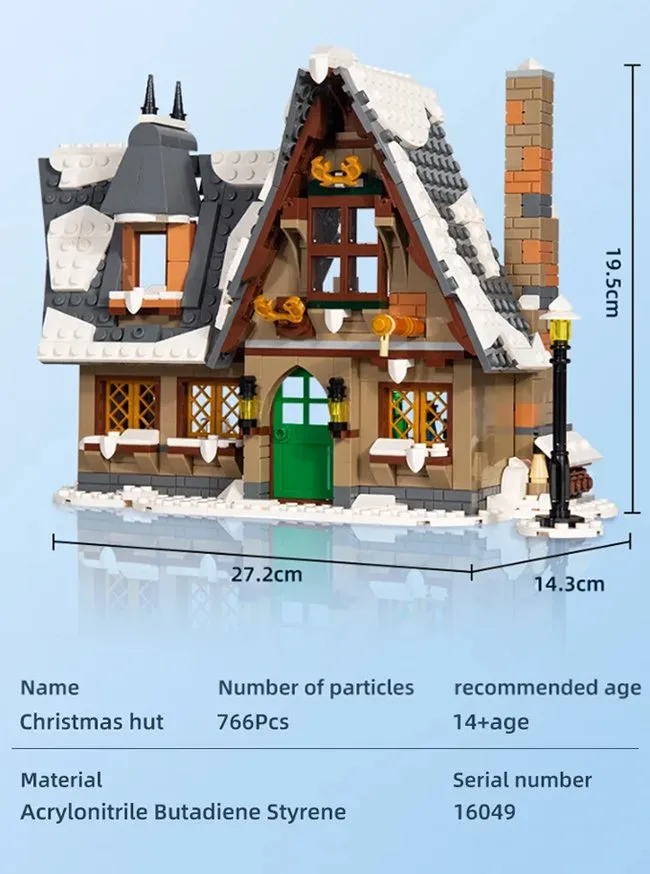 Winter village hut Building Blocks Toys Compatible with Lego image indicator(4)