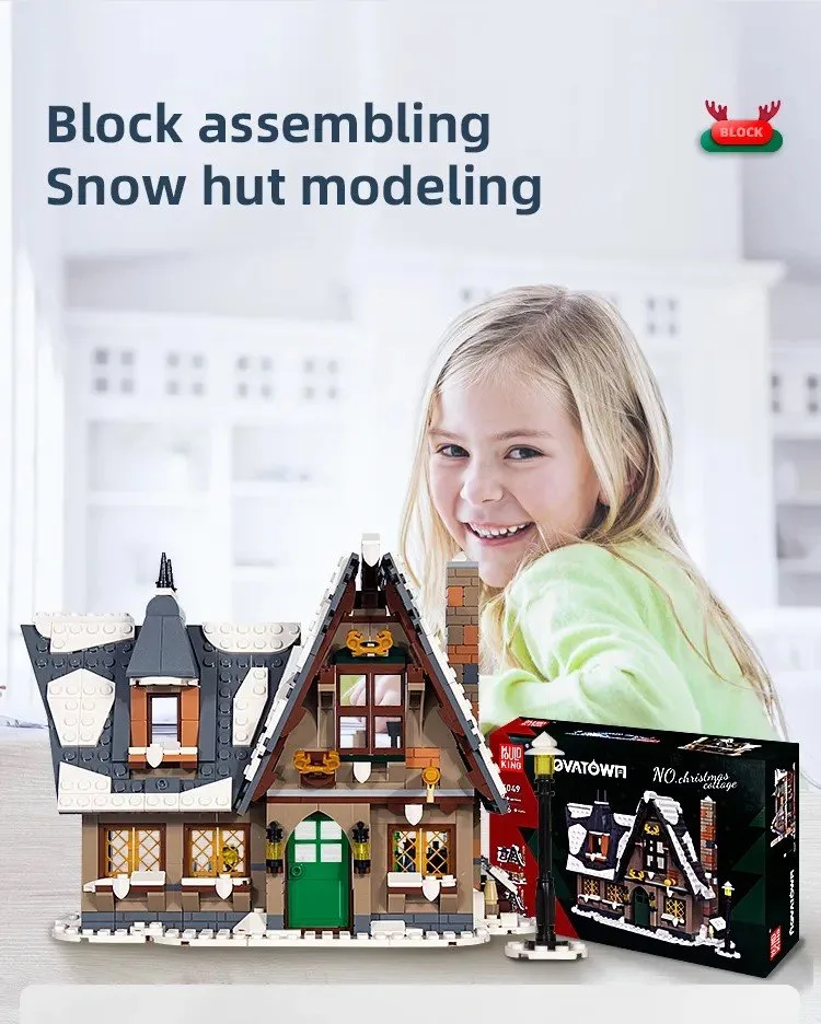 Winter village hut Building Blocks Toys Compatible with Lego image indicator(8)
