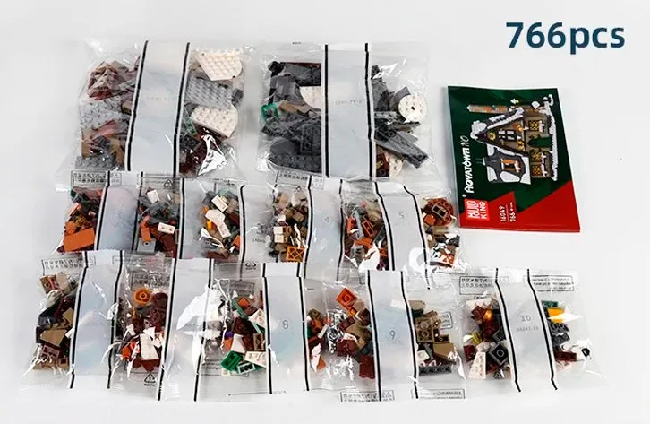 Winter village hut Building Blocks Toys Compatible with Lego image indicator(10)