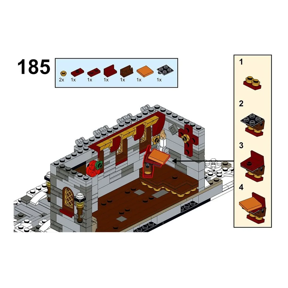 Winter Village Church Building Block Kit (Compatible with Lego) image indicator(5)