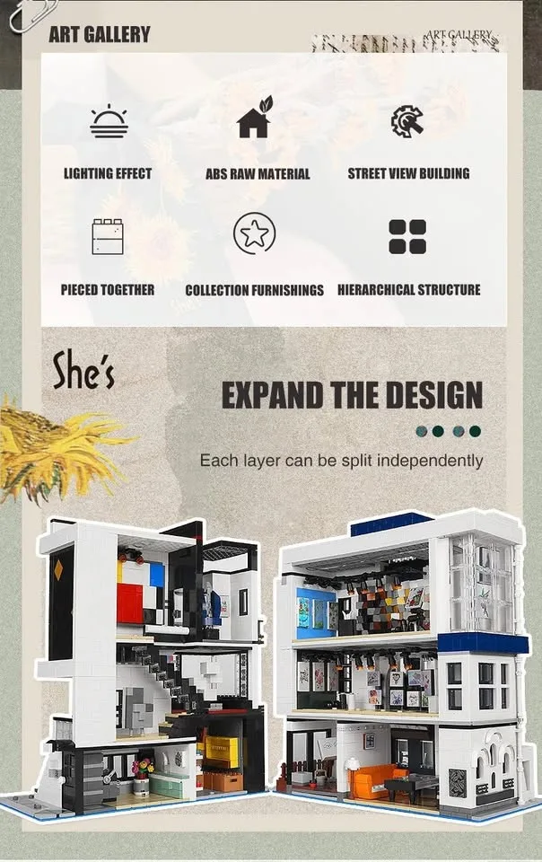 Building Blocks with LED Lights Art Gallery image indicator(8)