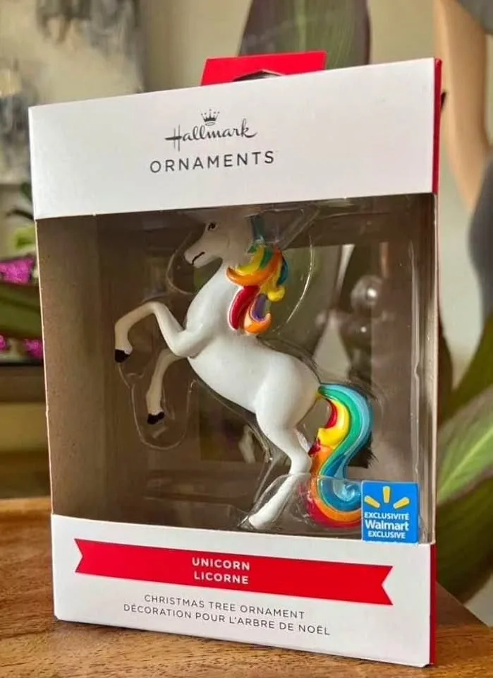 BRAND NEW: Hallmark Rainbow Mane Unicorn Ornament thumbnail