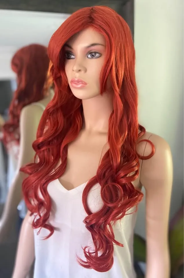 NEW: Long Curly Ginger Spice Poison Ivy Wig (2089) image indicator(2)