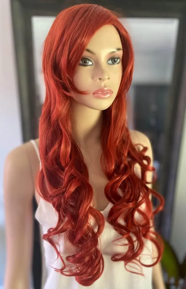 NEW: Long Curly Ginger Spice Poison Ivy Wig (2089) image indicator(4)