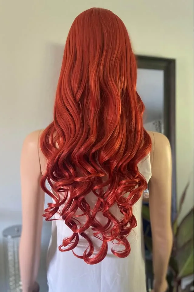 NEW: Long Curly Ginger Spice Poison Ivy Wig (2089) image indicator(6)