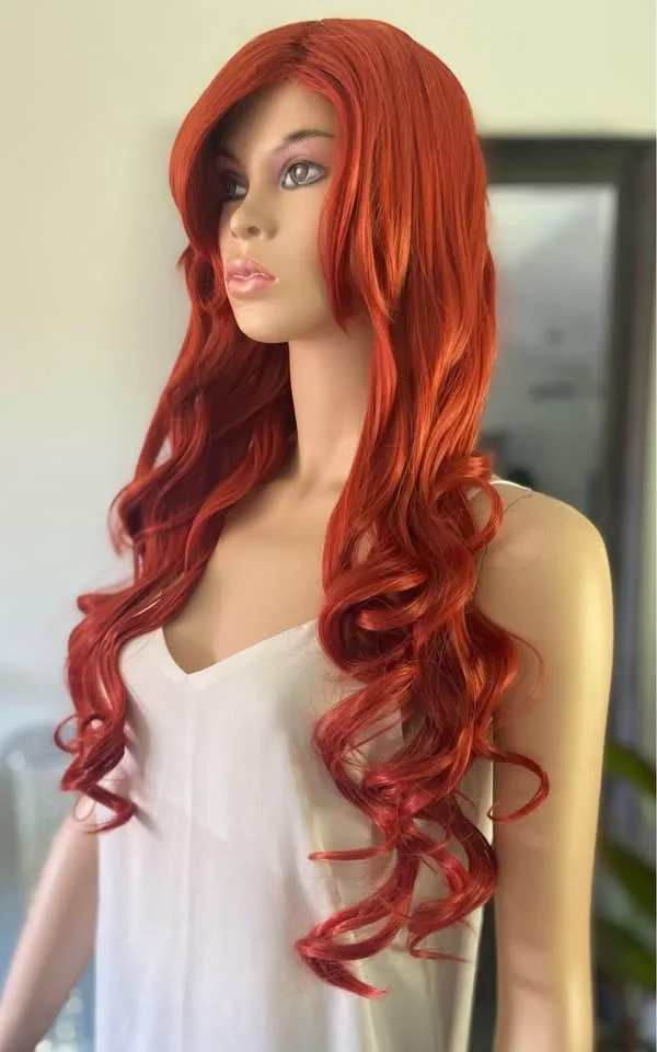 NEW: Long Curly Ginger Spice Poison Ivy Wig (2089) image indicator(7)