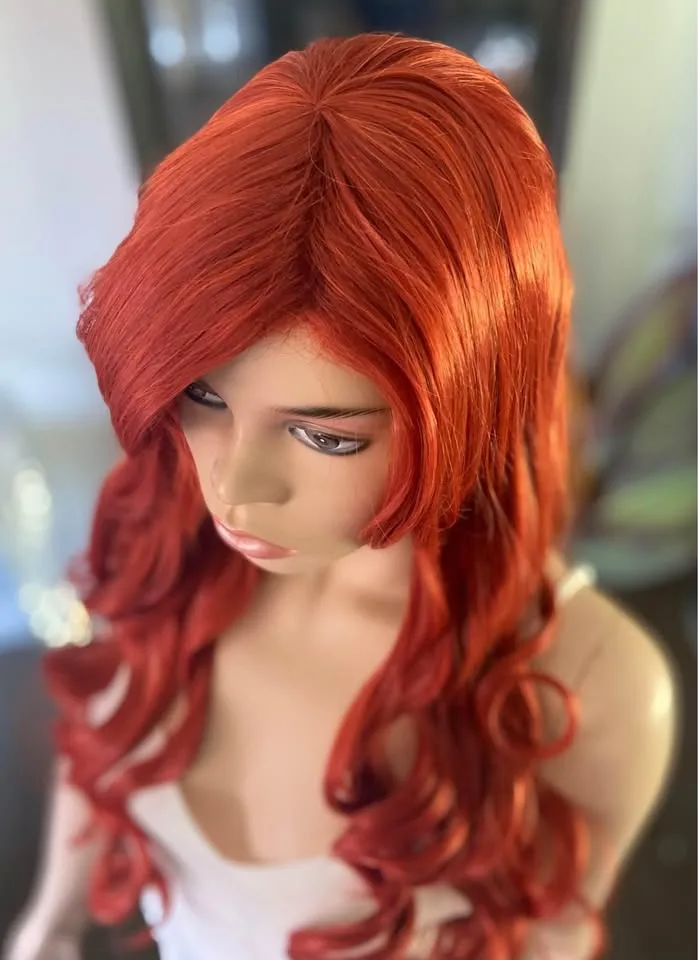 NEW: Long Curly Ginger Spice Poison Ivy Wig (2089) image indicator(8)