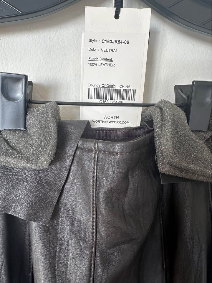 Women Leather Skirt Neutral - photo 4