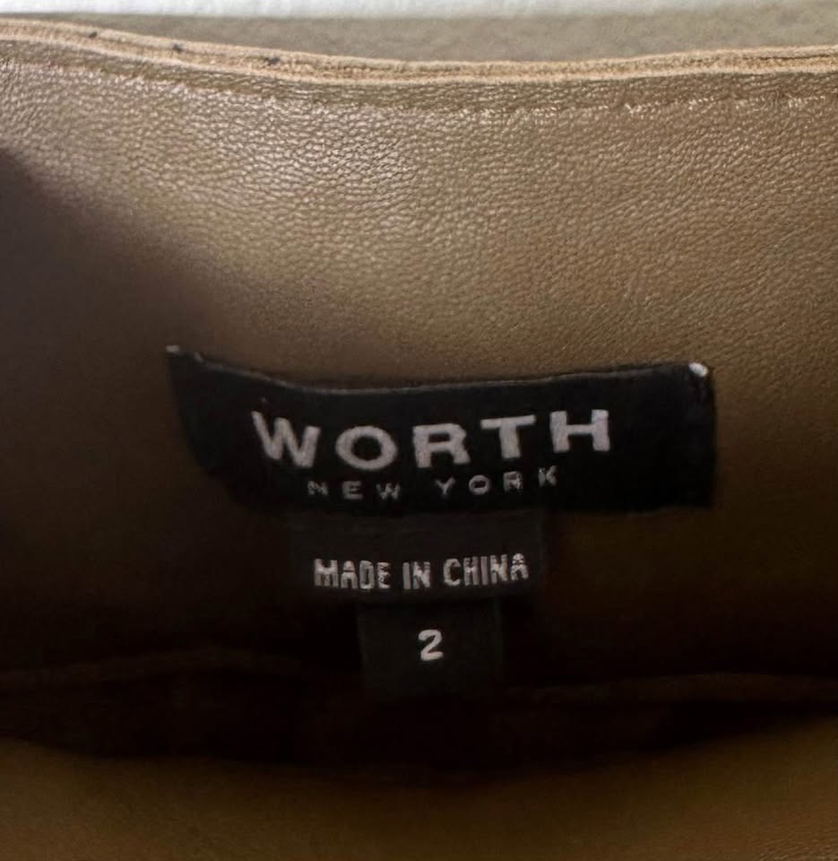 Women Leather Skirt, Artichoke - photo 4