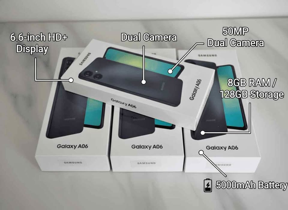 Brand new Samsung Galaxy A06 -128GB/8GB Ram (SEALED & UNLOCKED)