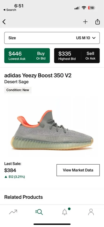 Authentic Yeezy 350v2 Desert Sage image indicator(3)