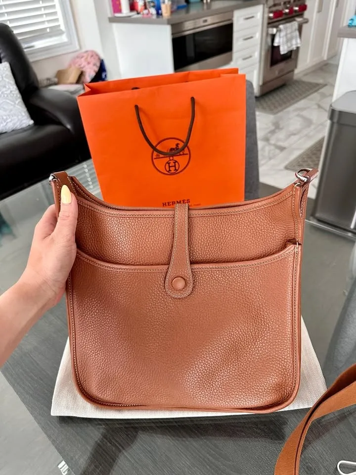 Authentic Hermes Evelyne GM in Gold image indicator(4)