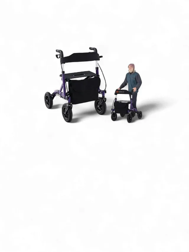 Costway ALL-TERRAIN Foldable Rollator Height Adjustable image indicator(3)