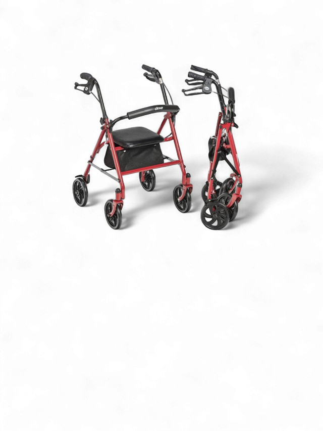 DRIVE Medical 4-Wheel Rollator Walker (10257RD-1)