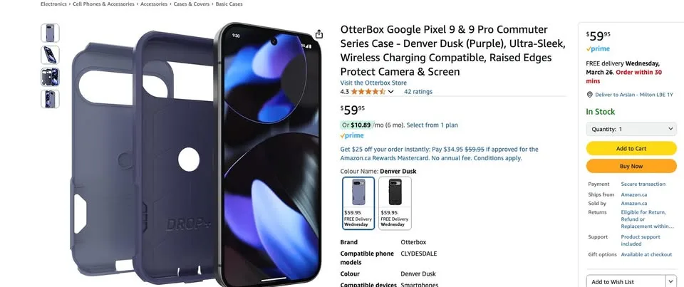 GOOGLE PIXEL 9 - PIXEL 9 PRO - DENVER DUSK OTTERBOX... image indicator(6)