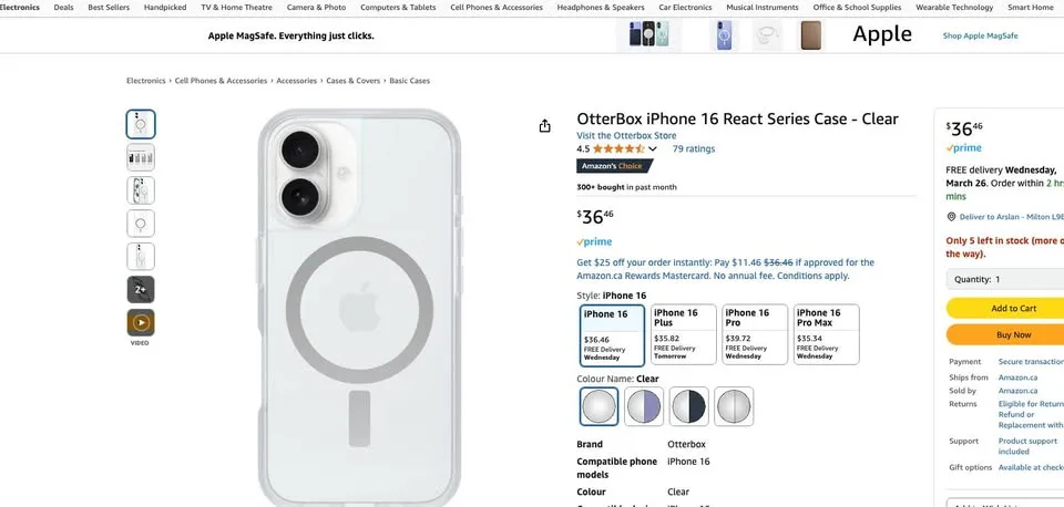 Iphone 16 Case - Otterbox React Series image indicator(4)