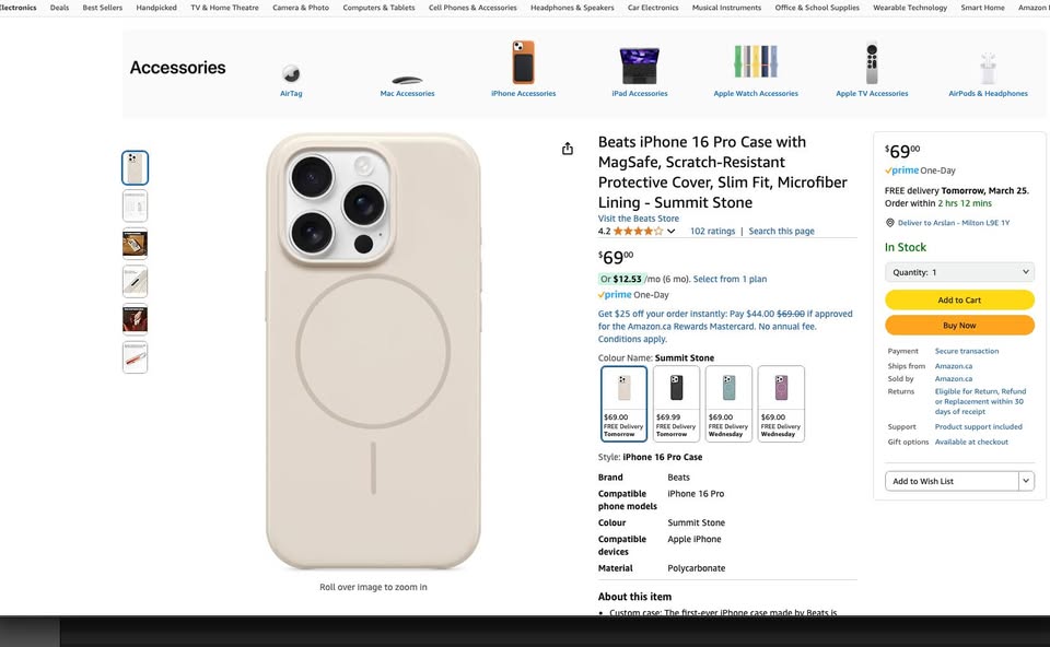 BEATS IPHONE 16 PRO - SUMMIT STONE BEIGE CASE - photo 2