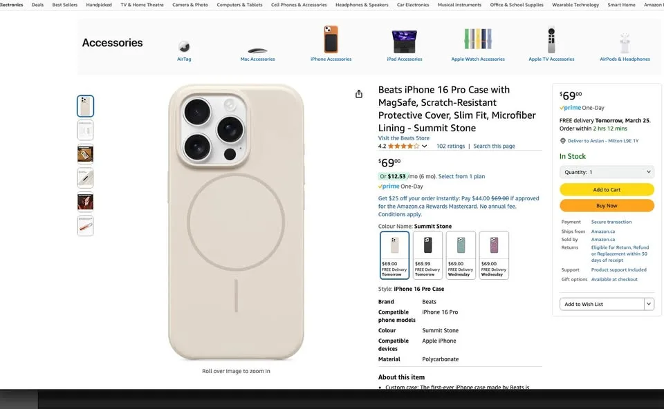 BEATS IPHONE 16 PRO - SUMMIT STONE BEIGE CASE image indicator(2)