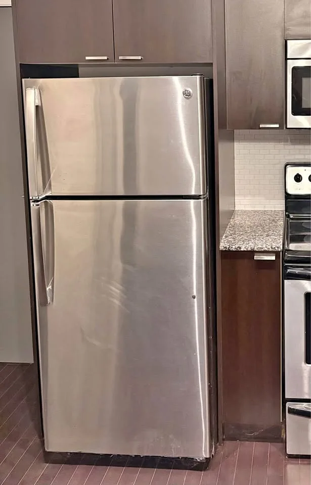 GE Stainless Steel Fridge – Clean, Working – Pickup Only