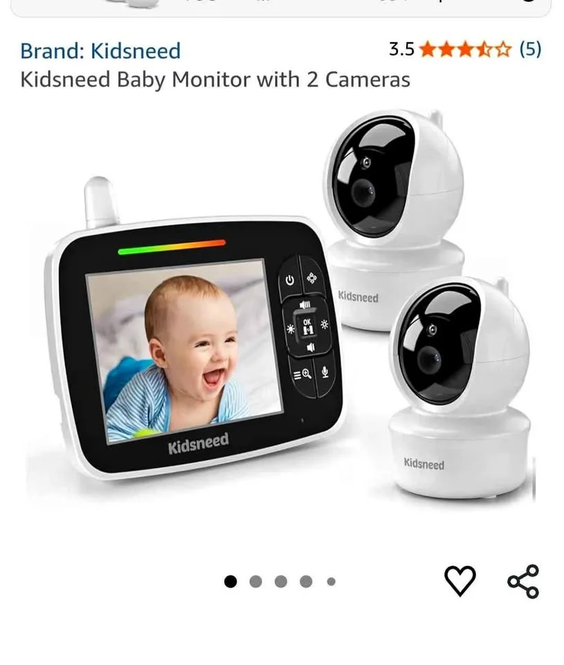 Kidsneed baby monitor with 2 camera thumbnail