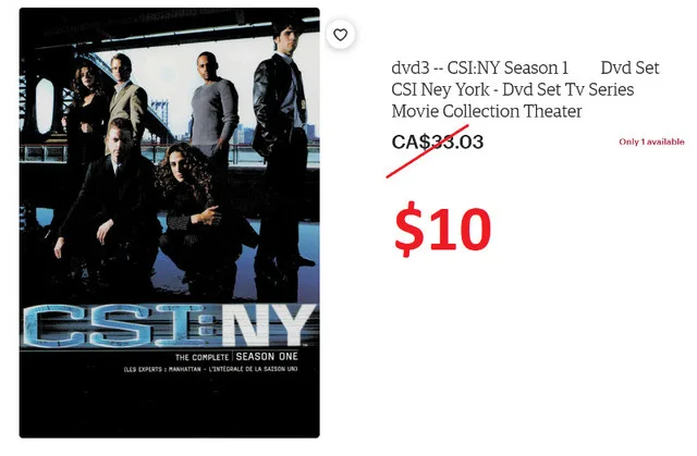 CSI:NY Season 1 Dvd Set thumbnail