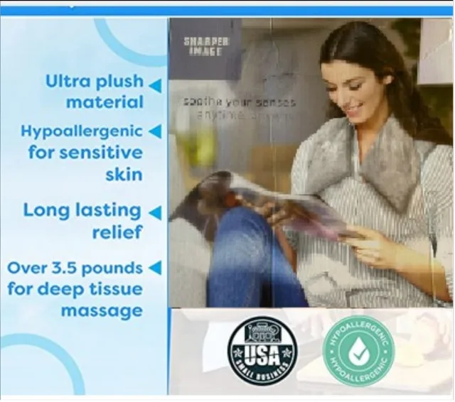 NEW SHARPER IMAGE Massaging Aromatherapy Shoulder Wrap Microwav image indicator(2)