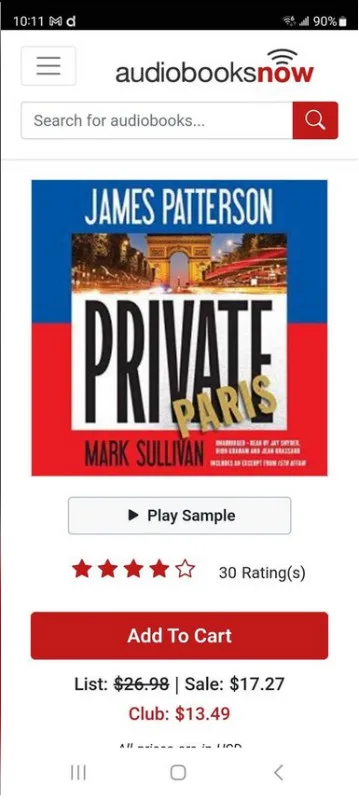 New seal from factorie Cd Audio book “Private Paris” image indicator(2)