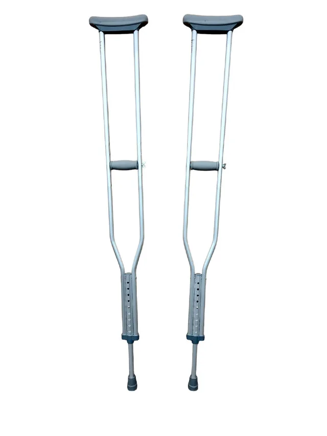 Pair of underarm crutches mobility assistance 6.6 tall thumbnail