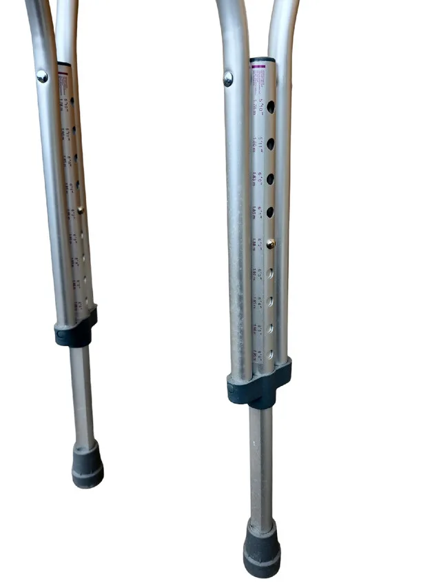 Pair of underarm crutches mobility assistance 6.6 tall image indicator(5)