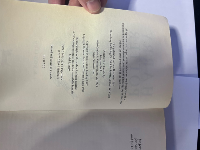 Harry Potter Book 5th Print w errors - photo 3