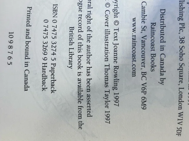 Harry Potter Book 5th Print w errors image indicator(5)