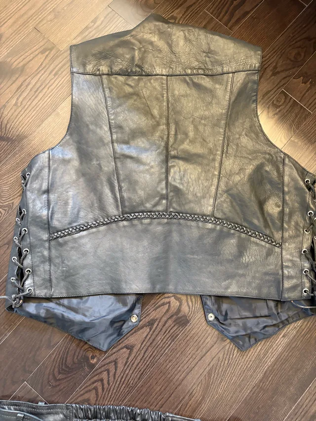 MOMA LEATHER Vest and Chaps vest 50 size XL chaps image indicator(4)