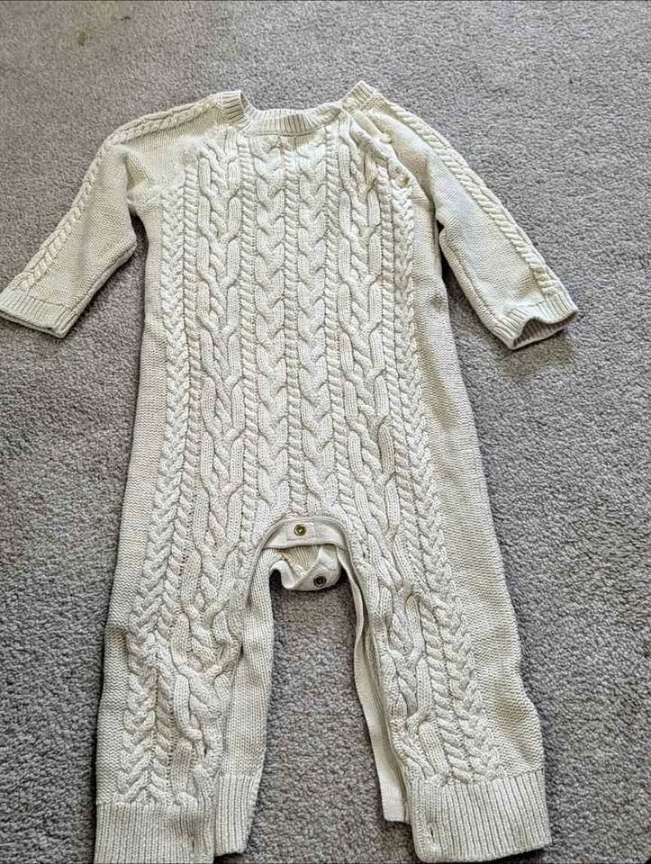 Fall Photo Outfit - Cable Knit Romper - Size 12-18 months