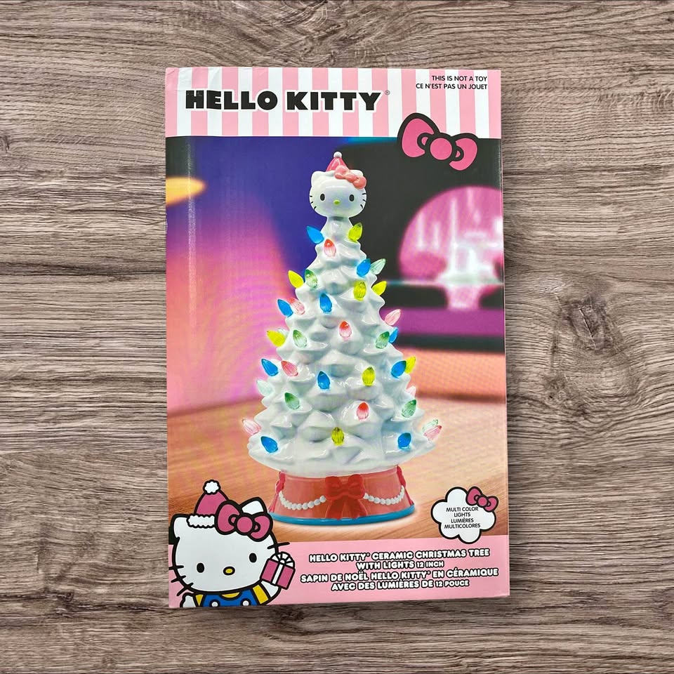 Hello Kitty Ceramic Christmas Tree 12 Inch
